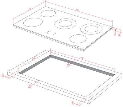 Детальное фото товара: Kuppersberg ECS 902 стеклокерамическая поверхность