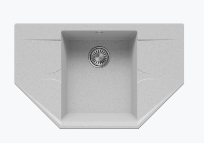 Детальное фото товара: Polygran RIFF-800, мойка, мрамор, светло-серый 314