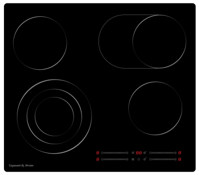Детальное фото товара: Zigmund & Shtain CN 44.6 B стеклокерамическая поверхность