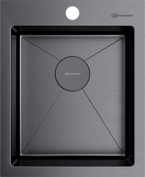 Фото товара: Omoikiri Akisame 41-GM, мойка, нержавеющая сталь/вороненая сталь