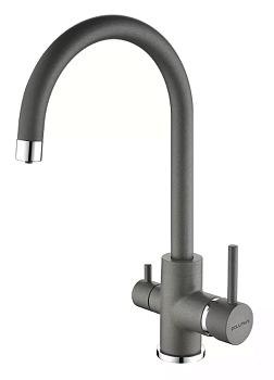 Фото товара: Paulmark ESSEN, смеситель, гранит, серый металлик