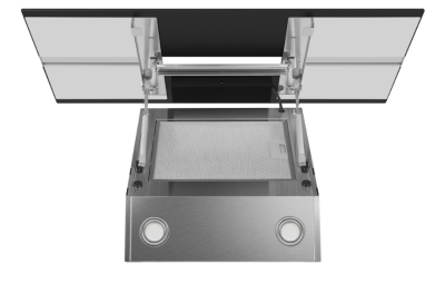 Детальное фото товара: Maunfeld MERSEY 90 нержавеющая сталь/черное стекло