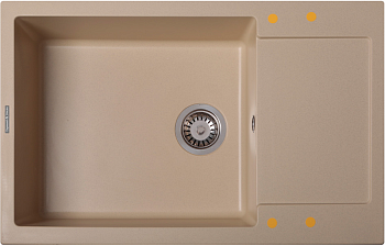 Zigmund & Shtain RECHTECK 780.490, мойка, топленое молоко Фото товара: Zigmund & Shtain RECHTECK 780.490, мойка, топленое молоко