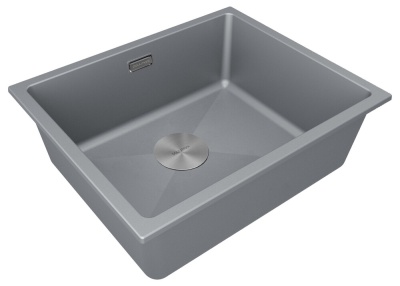 Детальное фото товара: Paulmark LUMI 55UNI, мойка, гранит, серый металлик