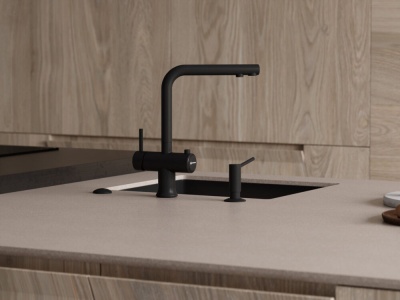 Детальное фото товара: Omoikiri Taki 49-U/IF-GB, мойка, нержавеющая сталь/графит