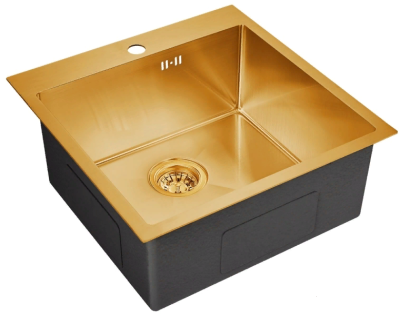 Детальное фото товара: Emar EMB-116 PVD Nano Golden, мойка, нержавеющая сталь, золото