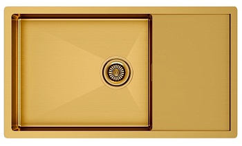 Фото товара: Paulmark GERBERG 78F UNI, мойка, нержавеющая сталь, брашированное золото