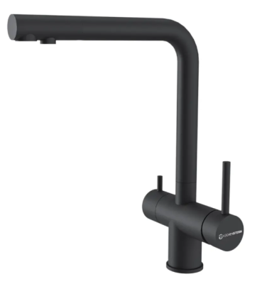 KUCHENSTERN FOKUS-FS, смеситель, нержавеющая сталь, черный Фото товара: KUCHENSTERN FOKUS-FS, смеситель, нержавеющая сталь, черный