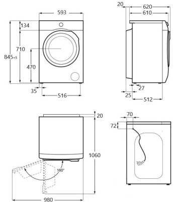 Детальное фото товара: Maunfeld MFDM168WH03M