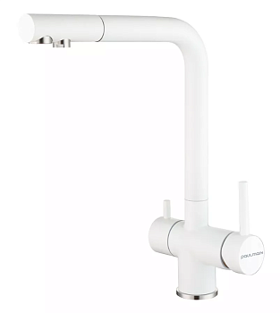 Фото товара: Paulmark SKALEN, смеситель, белый матовый