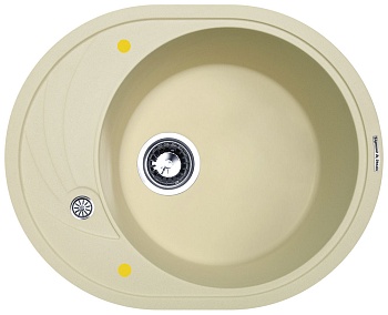 Zigmund & Shtain KREIS OV 575, мойка, молодое шампанское   Фото товара: Zigmund & Shtain KREIS OV 575, мойка, молодое шампанское