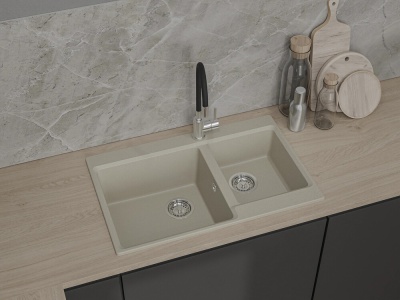 Детальное фото товара: GranFest LEVEL GF-LV-780K, мойка, мрамор, топаз