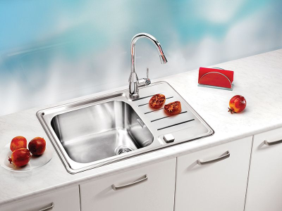 Детальное фото товара: ALVEUS PRAKTIK 120 SAT-90, мойка, нержавеющая сталь (в комплекте с сифоном 1127251)