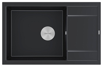 Фото товара: Paulmark FLUGEN 60, мойка, гранит, черный металлик