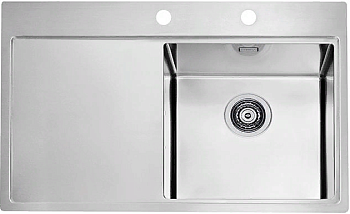 Фото товара: ALVEUS PURE 40R KMB 90, мойка, нержавеющая сталь, правая (в комплекте с сифоном 1127252)