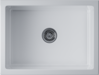 Детальное фото товара: Omoikiri Mikura 61-WH Glossy, мойка, керамика, белый глянцевый