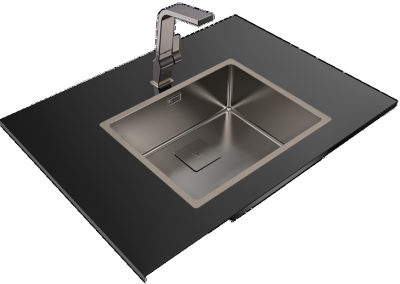 Детальное фото товара: Teka FLEXLINEA RS15 50.40 SQ, мойка, нержавеющая сталь, титан