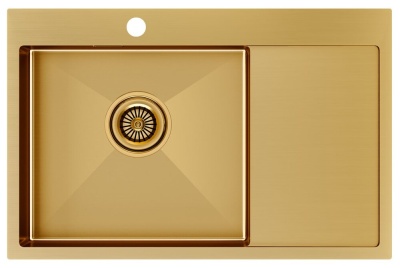 Paulmark KRONER 78F, мойка, нержавеющая сталь, брашированное золото
