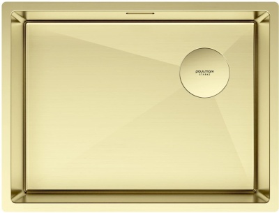 Paulmark NEXT-SKEW 58 UNI, мойка, нержавеющая сталь, светлое золото