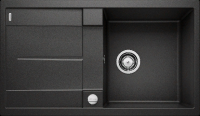 Blanco Metra 5S, мойка, гранит, черный, с клапаном-автоматом Blanco Metra 5S, мойка, гранит, черный, с клапаном-автоматом