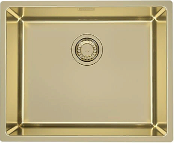 Фото товара: ALVEUS KOMBINO 50 MONARCH GOLD SAT-90, мойка, нерж. сталь, золото (в компл. с выпуском без сифона)