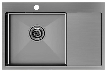 Фото товара: Paulmark KRONER 78F, мойка, нержавеющая сталь, вороненая сталь