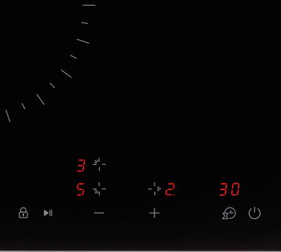 Детальное фото товара: Krona ZAUBER 45 BL TK стеклокерамическая поверхность