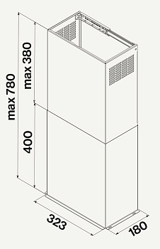 Фото товара: Falmec короб декоративный для COVER, черный
