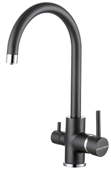 Фото товара: Paulmark ESSEN, смеситель, гранит, черный металлик