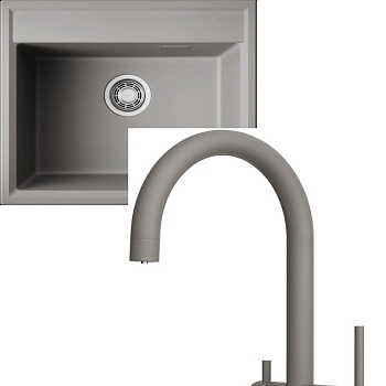 Фото товара: Omoikiri Daisen 57-GR + Yamada-P-GR leningrad grey