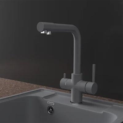 GranFest GF-Z-5423, смеситель, гранит, темно-серый Детальное фото товара: GranFest GF-Z-5423, смеситель, гранит, темно-серый