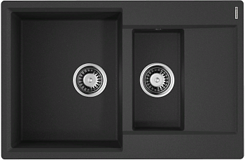 Фото товара: Omoikiri Daisen 78-2T-BL, мойка, гранит, черный