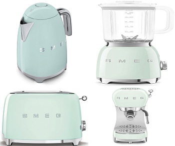 Фото товара: Smeg KLF03PGEU + TSF01PGEU + ECF02PGEU + BLF03PGEU + HMF01PGEU + CJF11PGEU