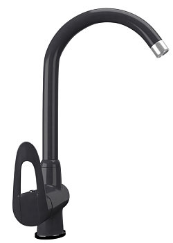 Фото товара: Maunfeld MFQT-6DGR, смеситель, гранит, темно-серый