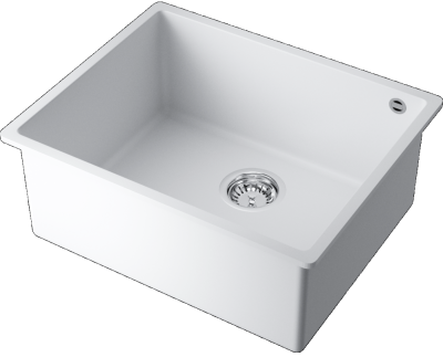 Детальное фото товара: Omoikiri Bosen 54-U-WH, мойка, гранит, белый