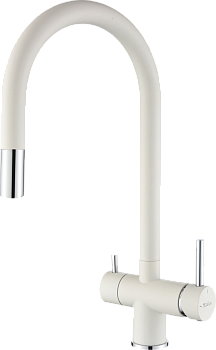 Фото товара: Rivelato TREVI 2433505 brina cromo, смеситель, иней/хром