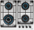 DeLonghi GRETA 6GW BB Детальное фото товара: DeLonghi GRETA 6GW BB газовая поверхность
