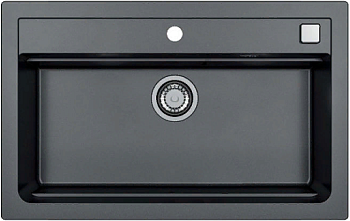 Фото товара: ALVEUS GRANITAL ATROX 40 CARBON - G91, мойка, гранит, черный в комплекте с сифоном 1132823)