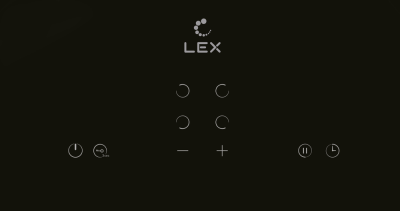 Детальное фото товара: LEX EVH 640B BL стеклокерамическая поверхность