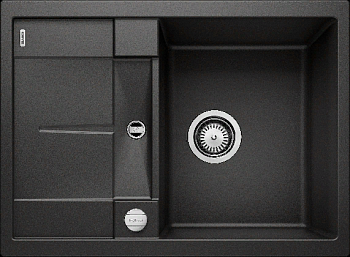 Фото товара: Blanco Metra 45S Compact, мойка, гранит, черный, с клапаном-автоматом