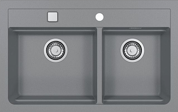 Фото товара: ALVEUS GRANITAL ATROX 50 CONCRETE - G81, мойка, гранит, серый (в комплекте с сифоном 1132822)