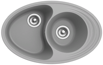 Детальное фото товара: Ewigstein Elegant E- W90KF, мойка, гранит, серый металлик