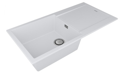 Paulmark EXTENSIO 99, мойка, гранит, белый Детальное фото товара: Paulmark EXTENSIO 99, мойка, гранит, белый