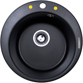 Zigmund & Shtain KREIS 480, мойка, черный базальт  Фото товара: Zigmund & Shtain KREIS 480, мойка, черный базальт