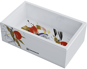 Фото товара: Omoikiri Mikura 76-Tokyo, мойка, керамика, белый