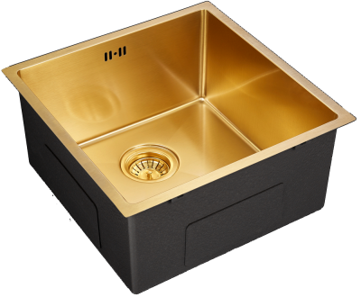 Детальное фото товара: Emar EMB-112 PVD Nano Golden, мойка, нержавеющая сталь, золото