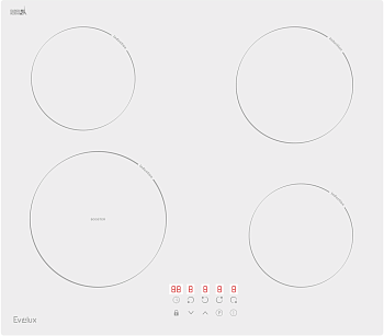 Фото товара: Evelux HEI 641 W индукционная поверхность