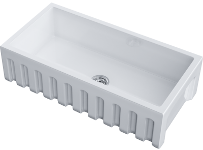 Детальное фото товара: Omoikiri Mikura 91-WH Glossy, мойка, керамика, белый глянцевый