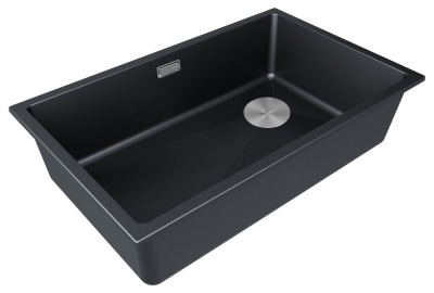 Детальное фото товара: Paulmark LUMI 74UNI-SKEW, мойка, гранит, черный металлик