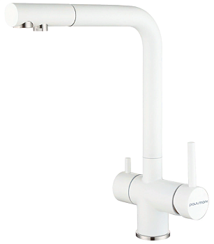 Фото товара: Paulmark SKALEN, смеситель, белый матовый